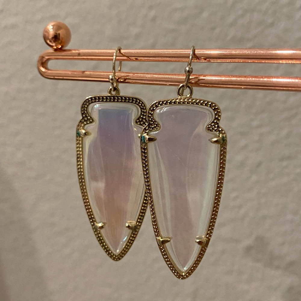 Kendra Scott - Sky Gold Drop Earrings in Clear